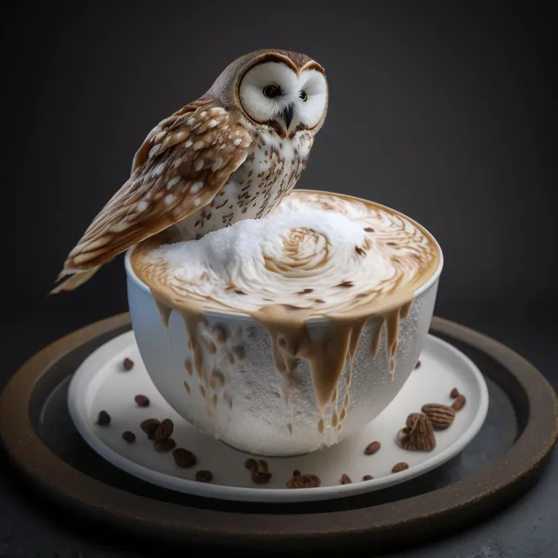Fantasy Latte Art With Animals