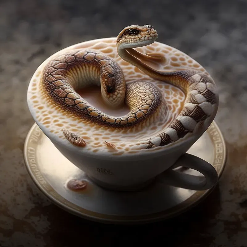 Fantasy Latte Art With Animals