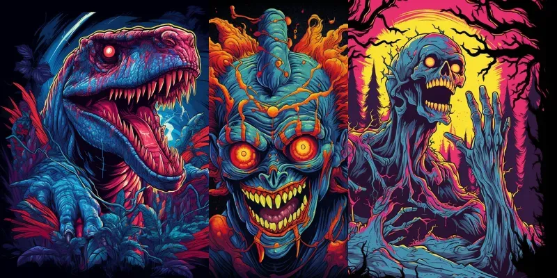 Vibrant Diabolical Tshirt Designs generated by undefined