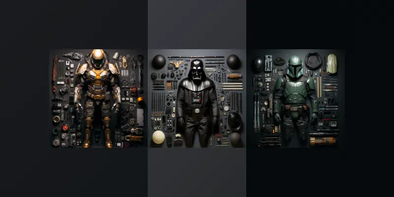 Knolling Glory Movie Character Costumes generated by undefined