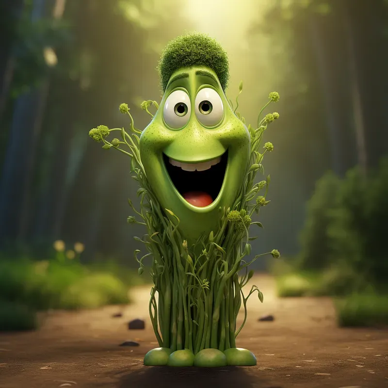 Spicy Toon Pixar Style Fruits And Veggies
