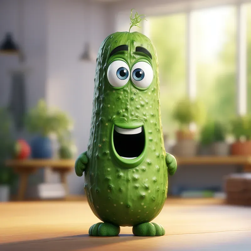 Spicy Toon Pixar Style Fruits And Veggies