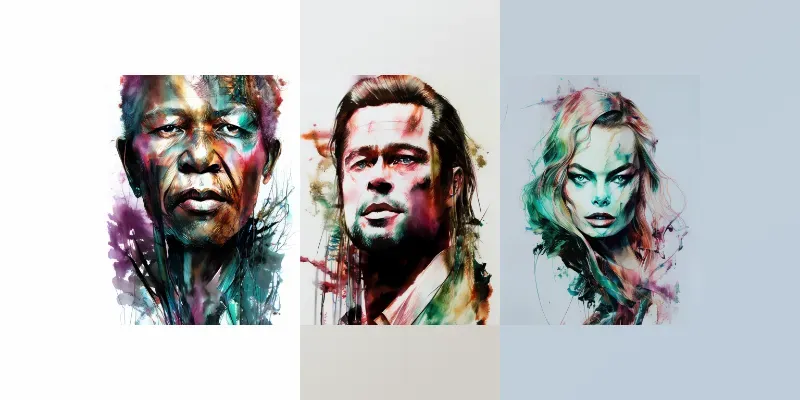 Colorful Water Inks generated by undefined