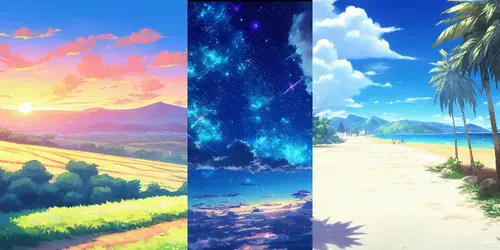 Anime Landscapes Backgrounds generated by midjourney