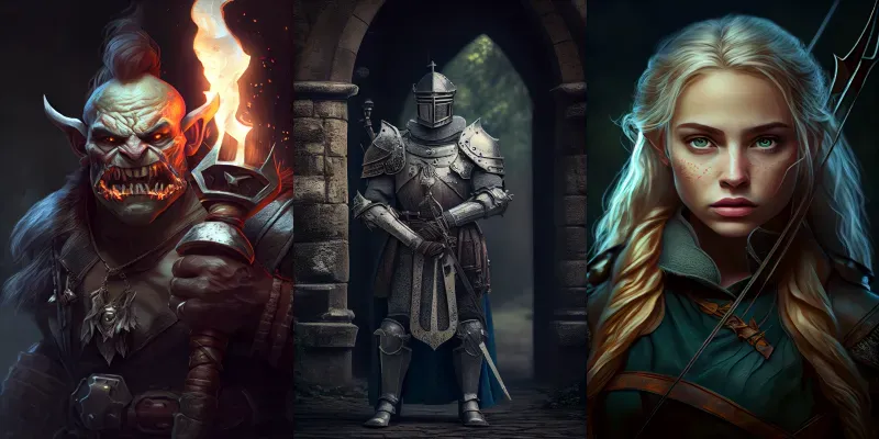 Photorealistic Fantasy Characters generated by undefined