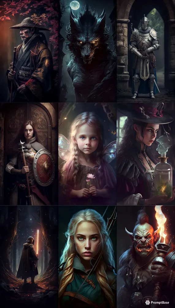 Photorealistic Fantasy Characters