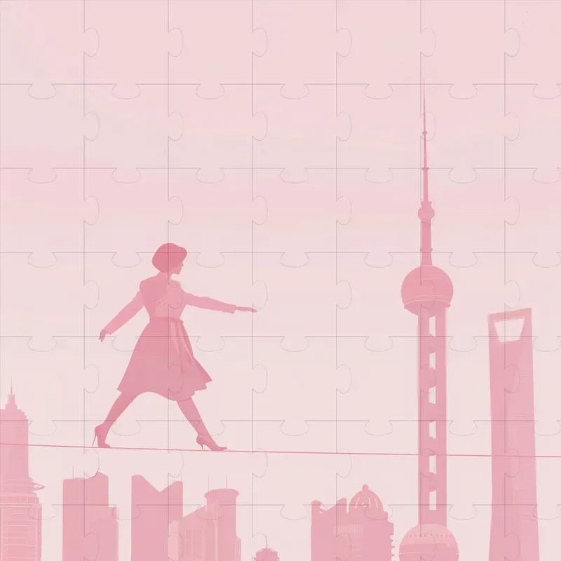 City Walking Theme Ppt Background