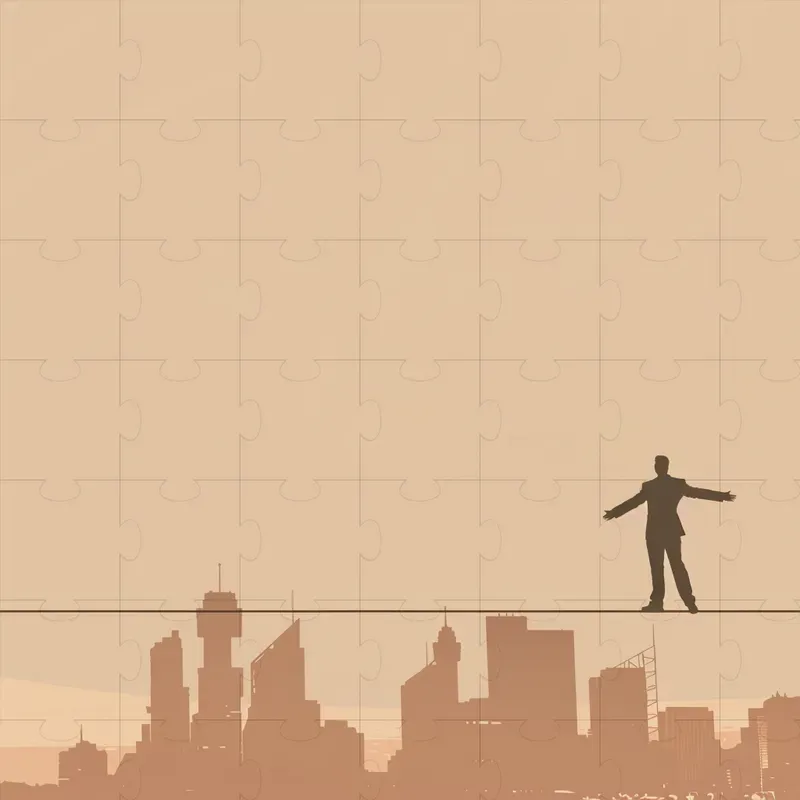 City Walking Theme Ppt Background