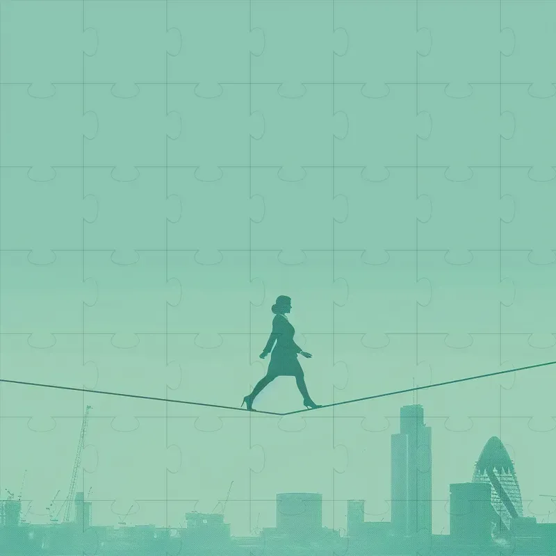 City Walking Theme Ppt Background