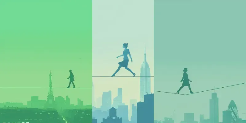 City Walking Theme Ppt Background generated by undefined