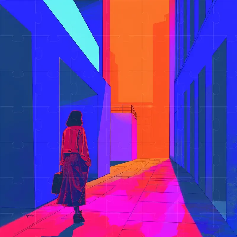 Tetradic Color Scheme Painting Art