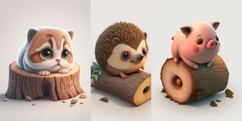 Cute Baby Animals generated by midjourney