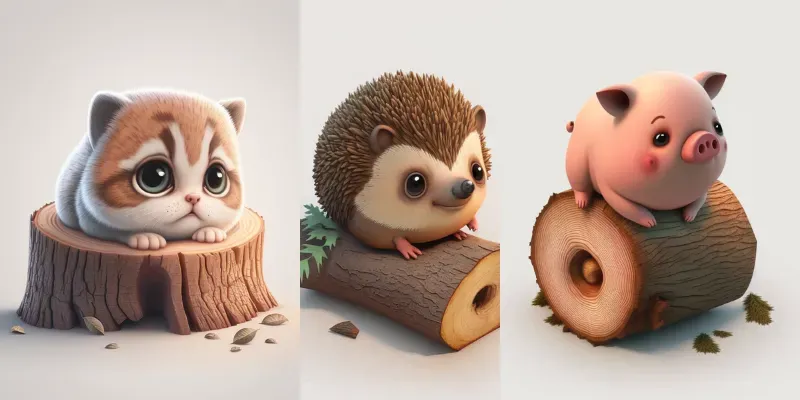 Cute Baby Animals generated by undefined