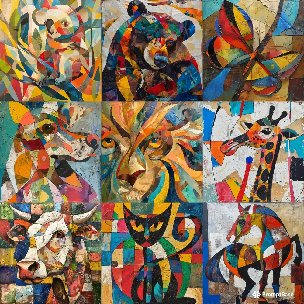 Abstract Surrealistic Animals