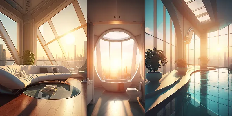 Luxury Penthouse Interiors Indoor Design generated by undefined