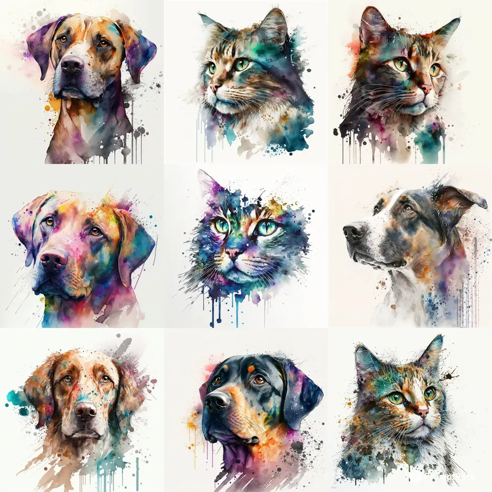 Watercolor Pets