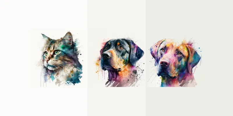 Watercolor Pets generated by undefined