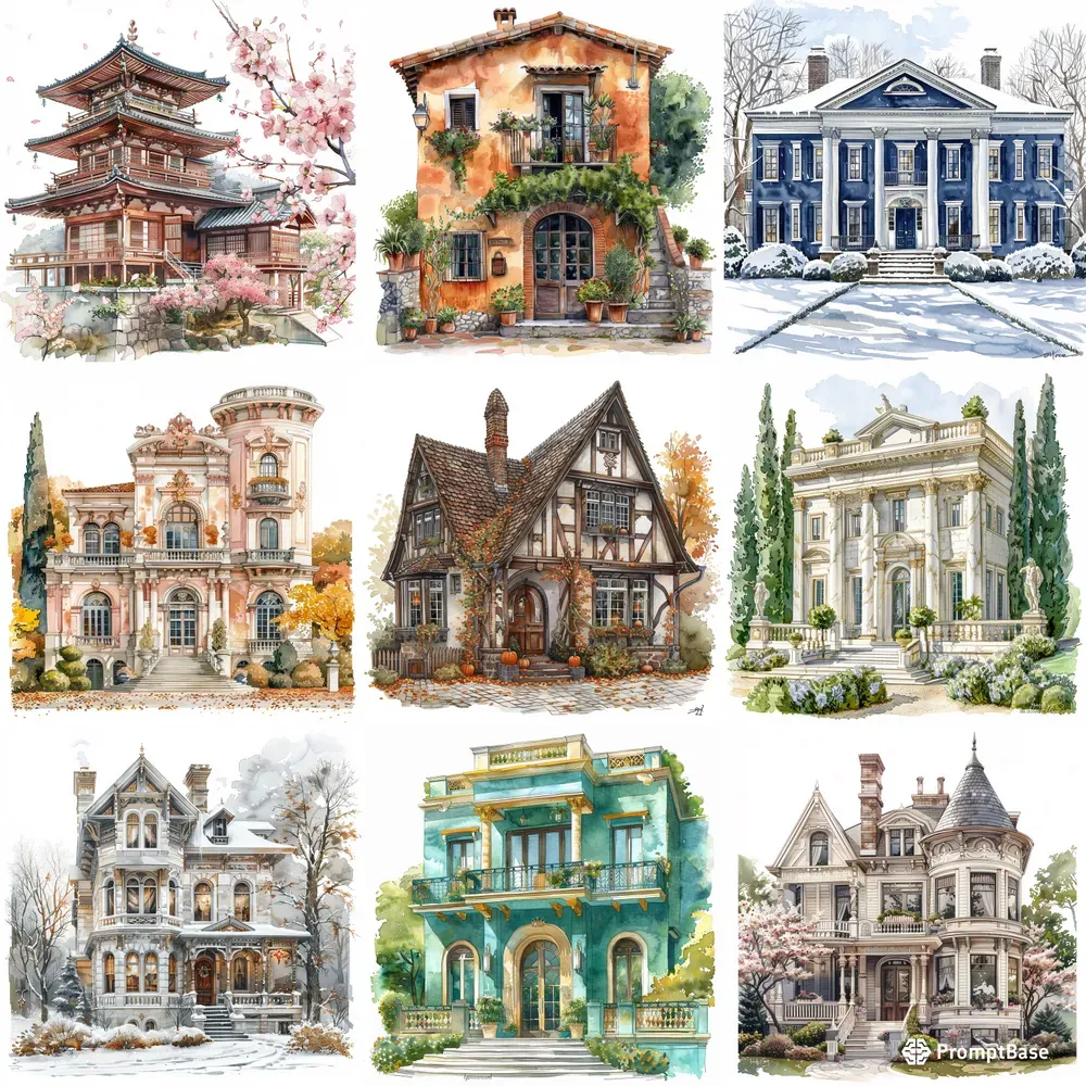 Watercolor Architectural Collections