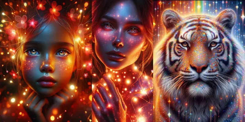 Captivating Beauties In Vibrant Light generated by undefined