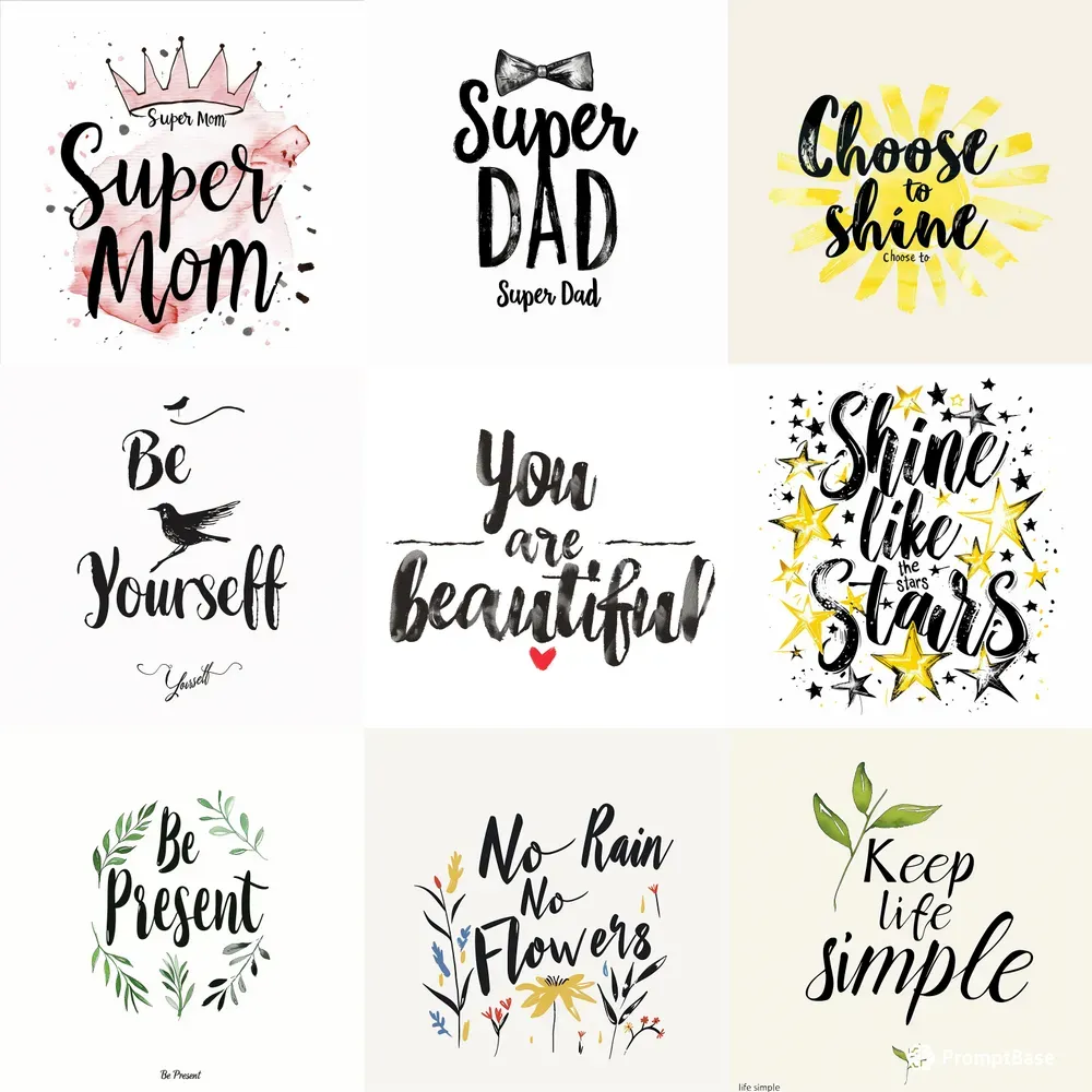 Motivational Quotes Typographies