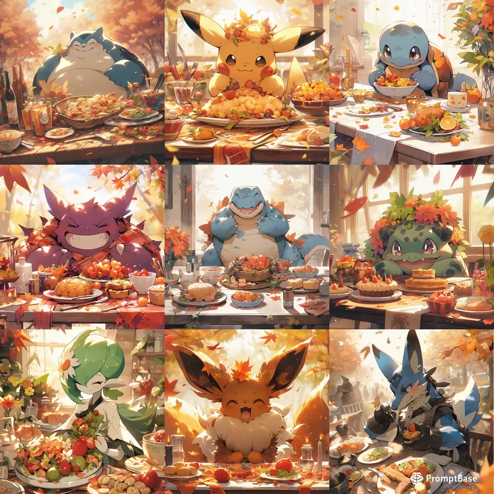 Thanksgiving Pokemon Anime Cuteness