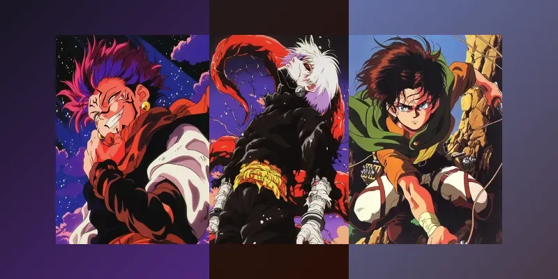 90s Retro Anime Characters generated by undefined