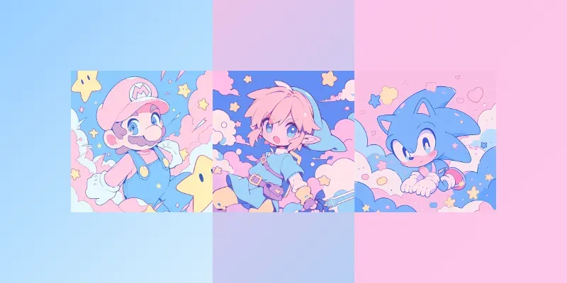 Pastel Chibi Game Characters Designs generated by undefined