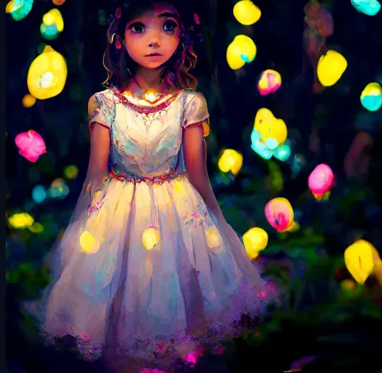 Cute Little Girl Storybook Character