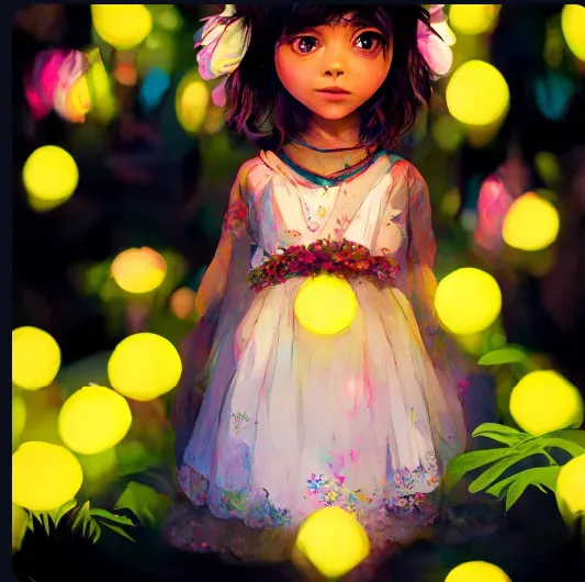 Cute Little Girl Storybook Character