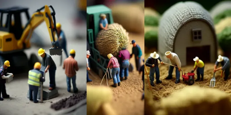Miniature Toy People In Macro Environments generated by undefined