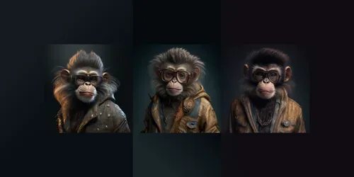 Rock And Roll Monkeys generated by midjourney