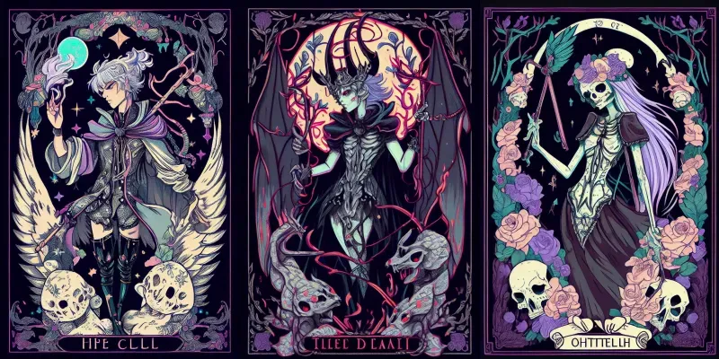 Anime Tarot Cards generated by undefined
