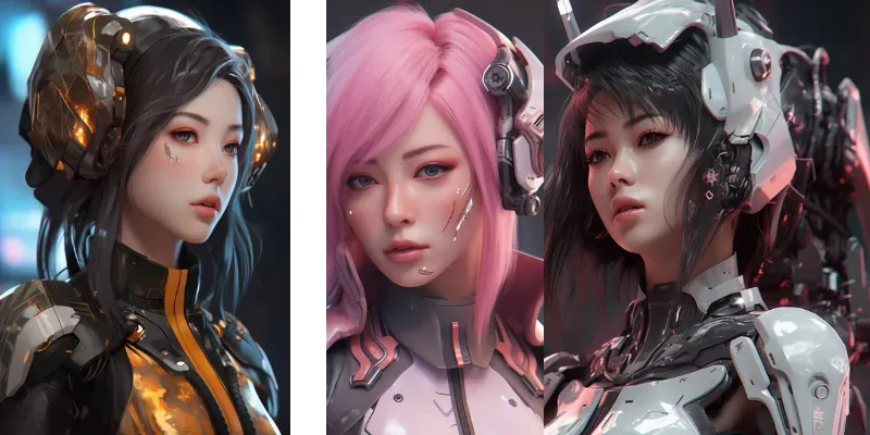 Anime Gaming Girls generated by undefined