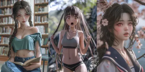 Cute Anime Realisms generated by midjourney