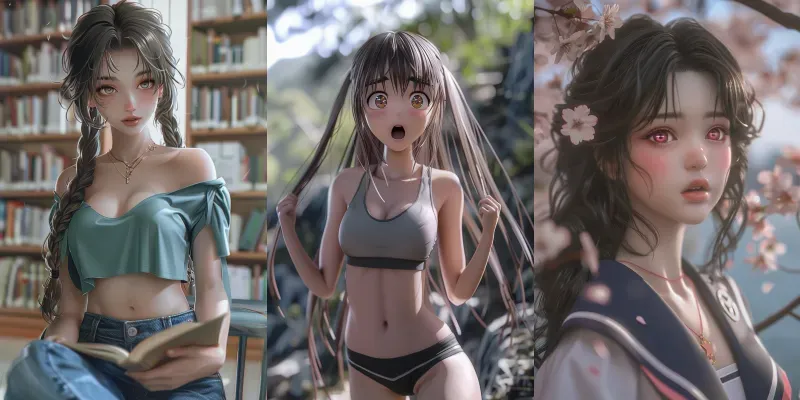 Cute Anime Realisms generated by undefined