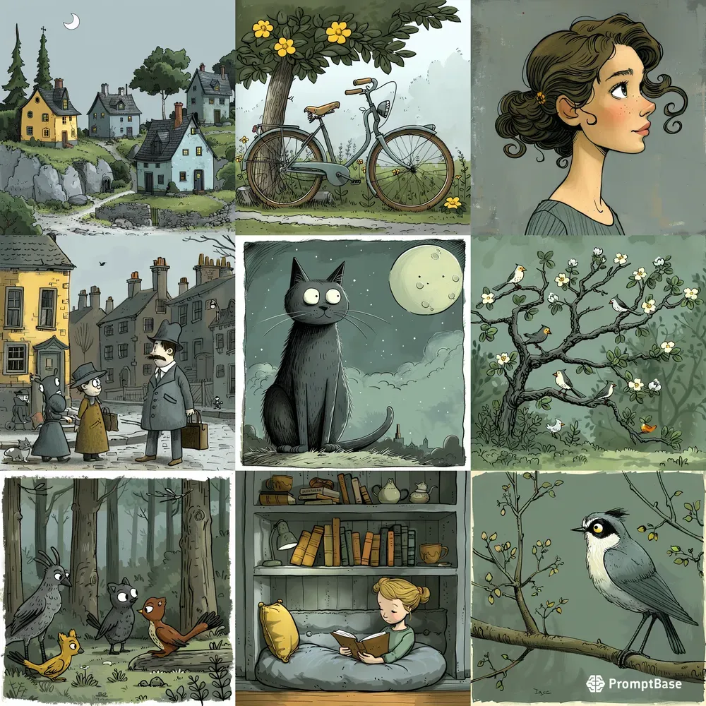 Playful Storybook Art