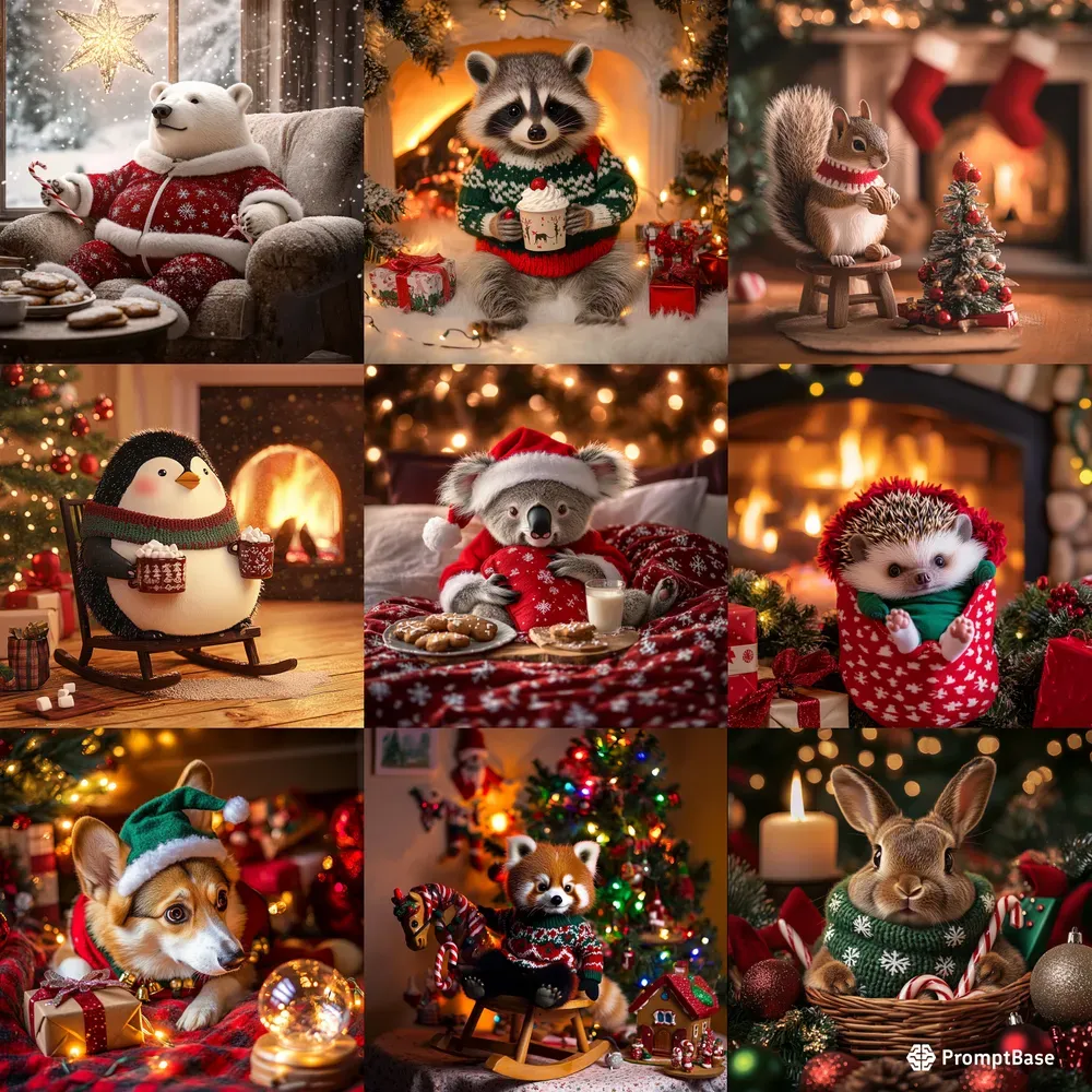Cozy Christmas Animals