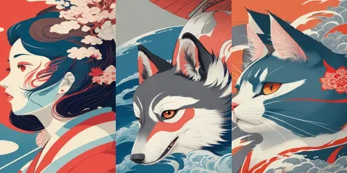 Illustrations Of Japan Old Style generated by leonardo