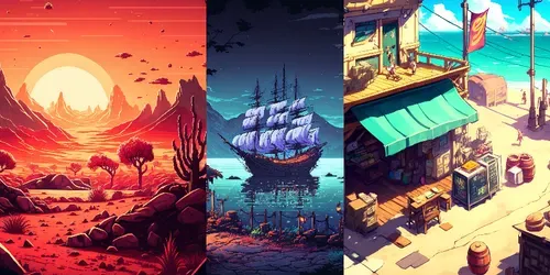 Adventure Game Scenarios generated by midjourney