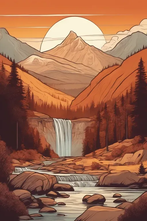Comic Book Landscape Illustrations