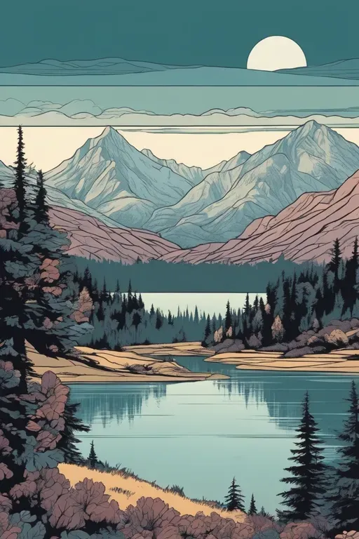 Comic Book Landscape Illustrations