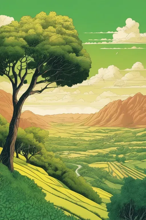 Comic Book Landscape Illustrations