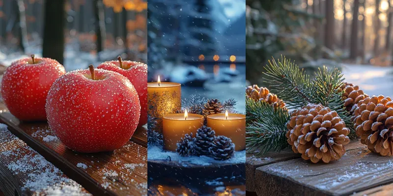 Christmas Accents In The Snow generated by undefined