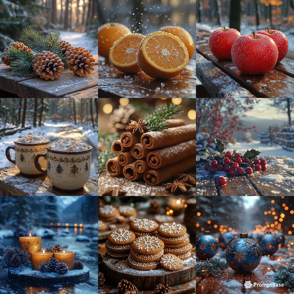 Christmas Accents In The Snow