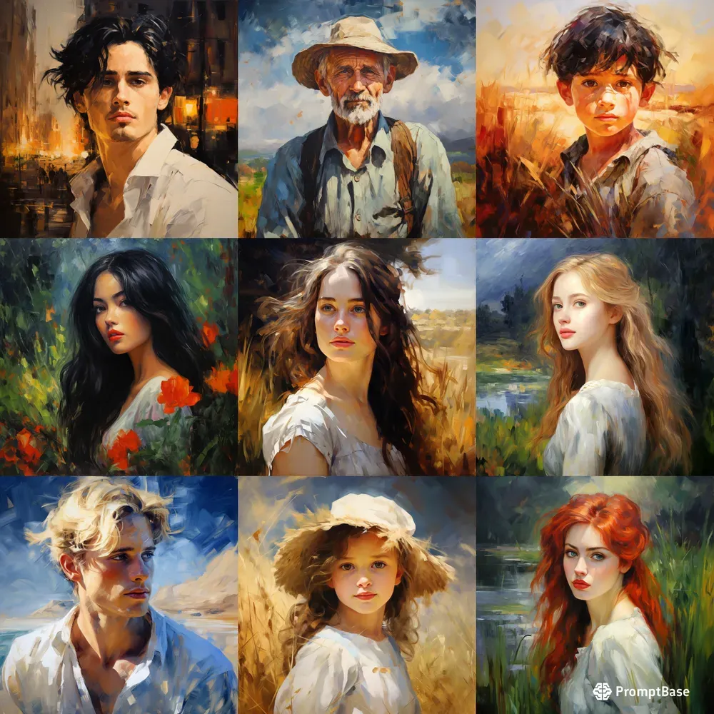 Impressionist Portrait Oil Paintings Art