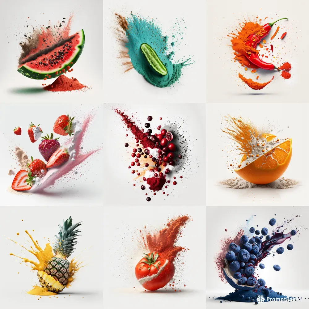 Exploding Fruits And Vegetables