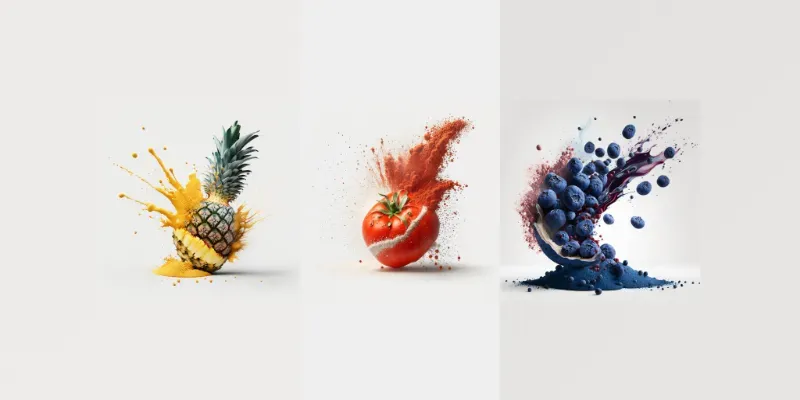 Exploding Fruits And Vegetables generated by undefined