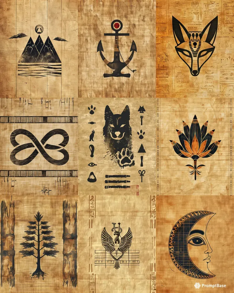 Egyptian Hieroglyph Logos Redux