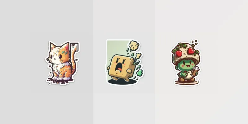 Retro Gaming Pixel Stickers generated by undefined