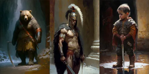 Ancient Guards generated by midjourney